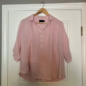 HATCH collection pink stripe blouse